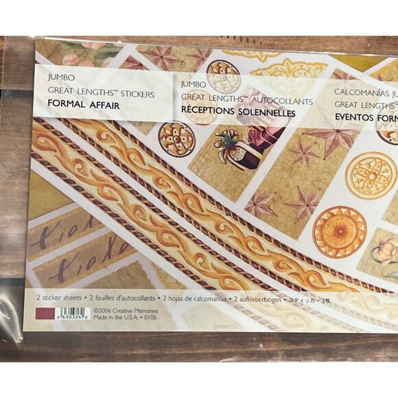 CREATIVE MEMORIES GREAT LENGTHS STICKERS FORMAL AFFAIR 06303240 - Picture 3 of 8